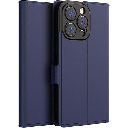 Husa de Protectie Tip Carte, Klevo, pentru Apple iPhone 11 Pro Max, Flip Cover Oglinda, din Piele Ecologica si PC, Albastru