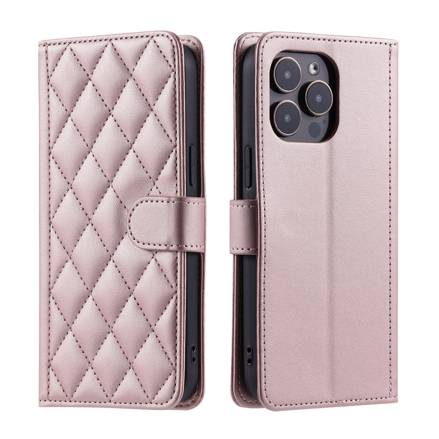 Husa de Protectie Tip Carte, Klevo, pentru Apple iPhone 15, Model cu Suport si Capsa, Antisoc, Rezistenta la Impact, Protectie Camera, Roz