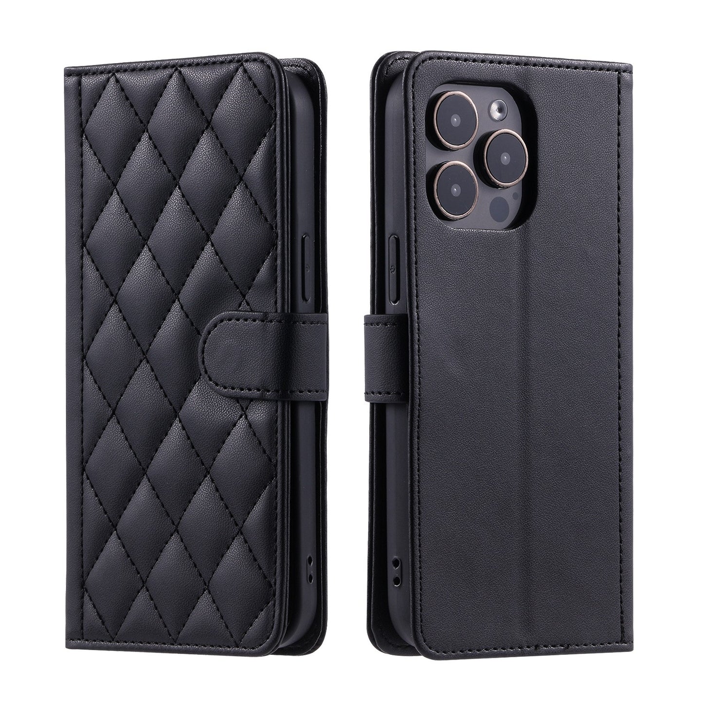 Husa de Protectie Tip Carte, Klevo, pentru Apple iPhone 15 Pro, Model cu Suport si Capsa, Antisoc, Rezistenta la Impact, Protectie Camera, Negru