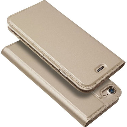 Husa de Protectie Tip Carte, Klevo, pentru Apple iPhone 7/8/SE 2020, Capac Oglinda, din Piele Ecologica si PC, Auriu