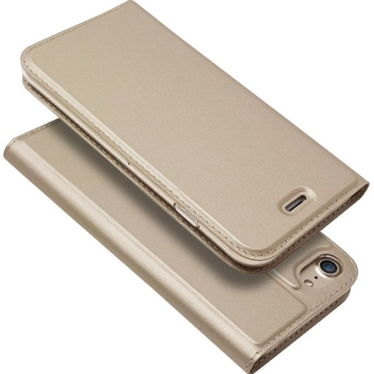 Husa de Protectie Tip Carte, Klevo, pentru Apple iPhone 7/8/SE 2020, Capac Oglinda, din Piele Ecologica si PC, Auriu