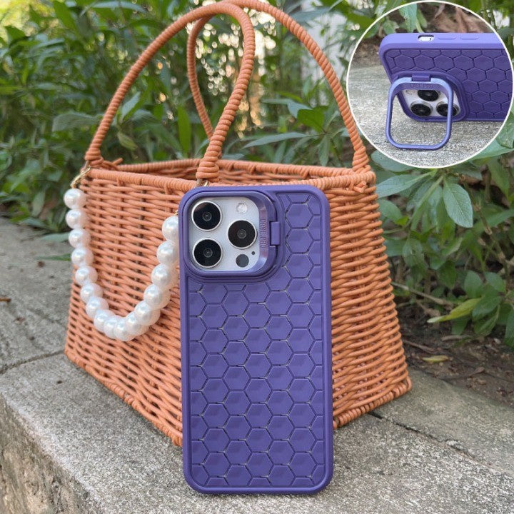 Husa de Protectie TPU, Klevo, pentru Apple iPhone 14, 3D Cube, cu Inel, Protectie Camera, Antisoc, Antizgariere, Antialunecare, Acoperire Completa, Mov