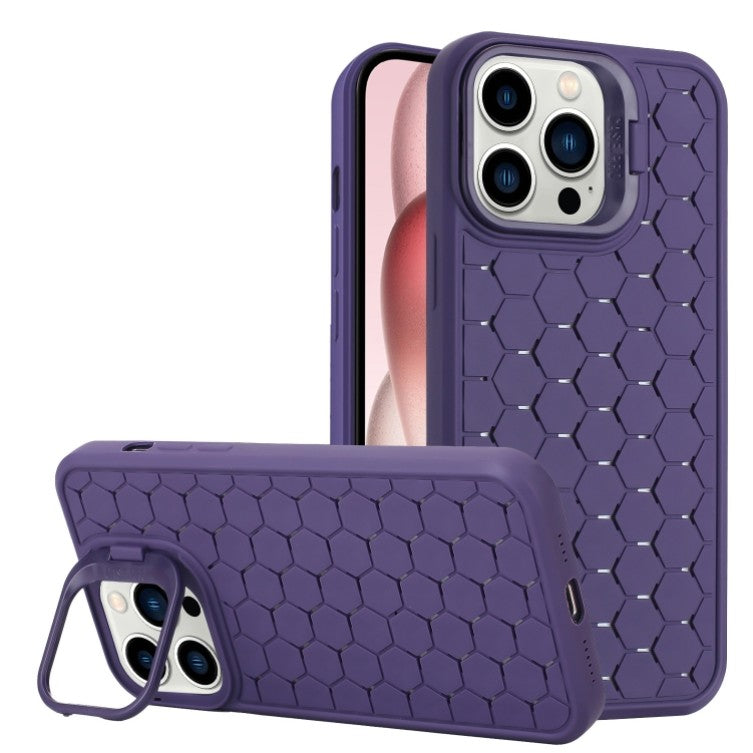 Husa de Protectie TPU, Klevo, pentru Apple iPhone 14, 3D Cube, cu Inel, Protectie Camera, Antisoc, Antizgariere, Antialunecare, Acoperire Completa, Mov