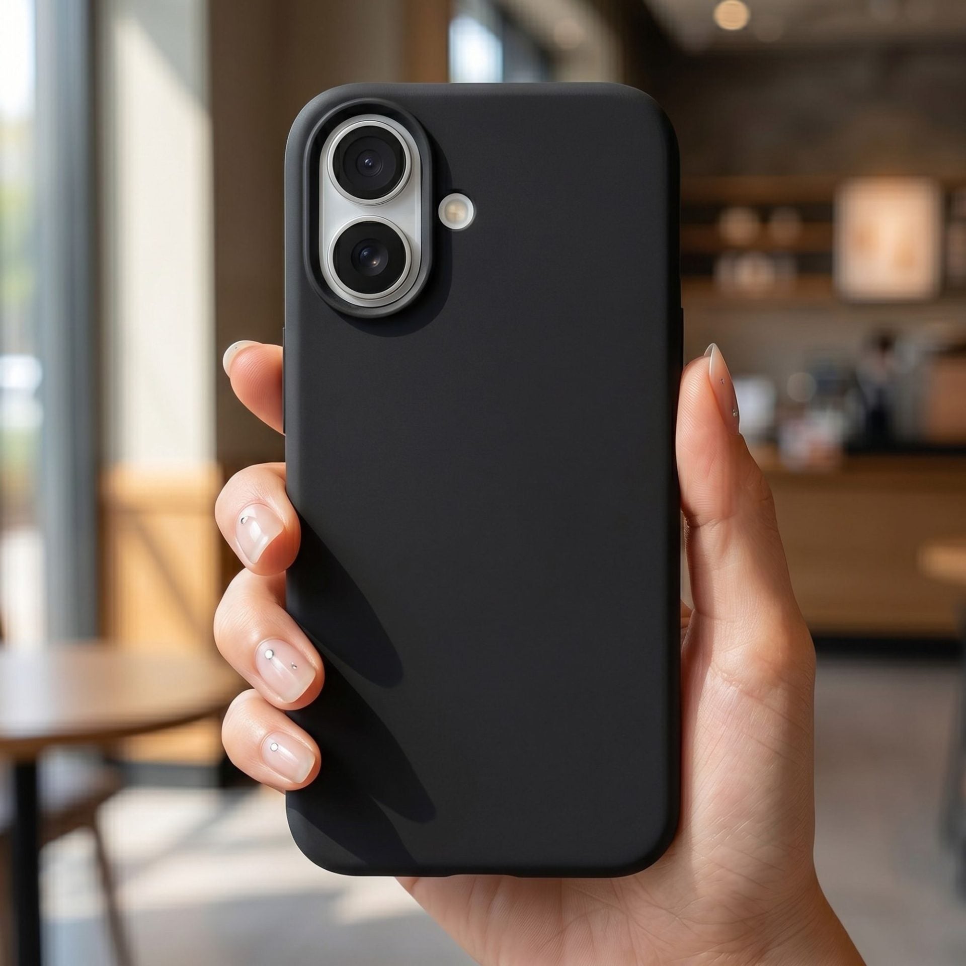 Husa de Protectie Telefon, Klevo, Compatibila cu iPhone 16, Silicon Premium Antisoc, Anti-Zgirieturi, MagSafe, Acces Camera Control, Protectie 360, Interior Microfibra, Negru