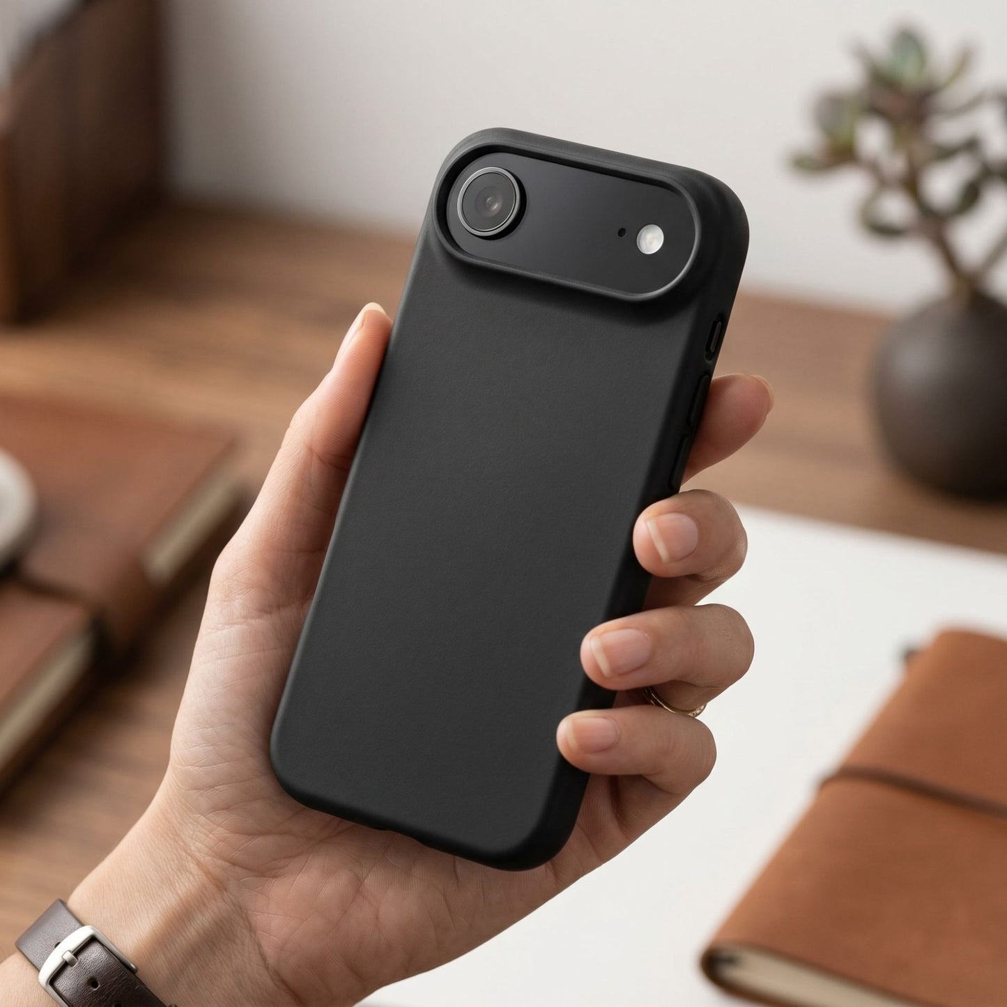 Husa de Protectie Telefon, Klevo, Compatibila cu iPhone 17 Air, Silicon Premium Antisoc, Protectie Completa 360, Design Modern, Anti-Zgirieturi, Interior Microfibra, Negru