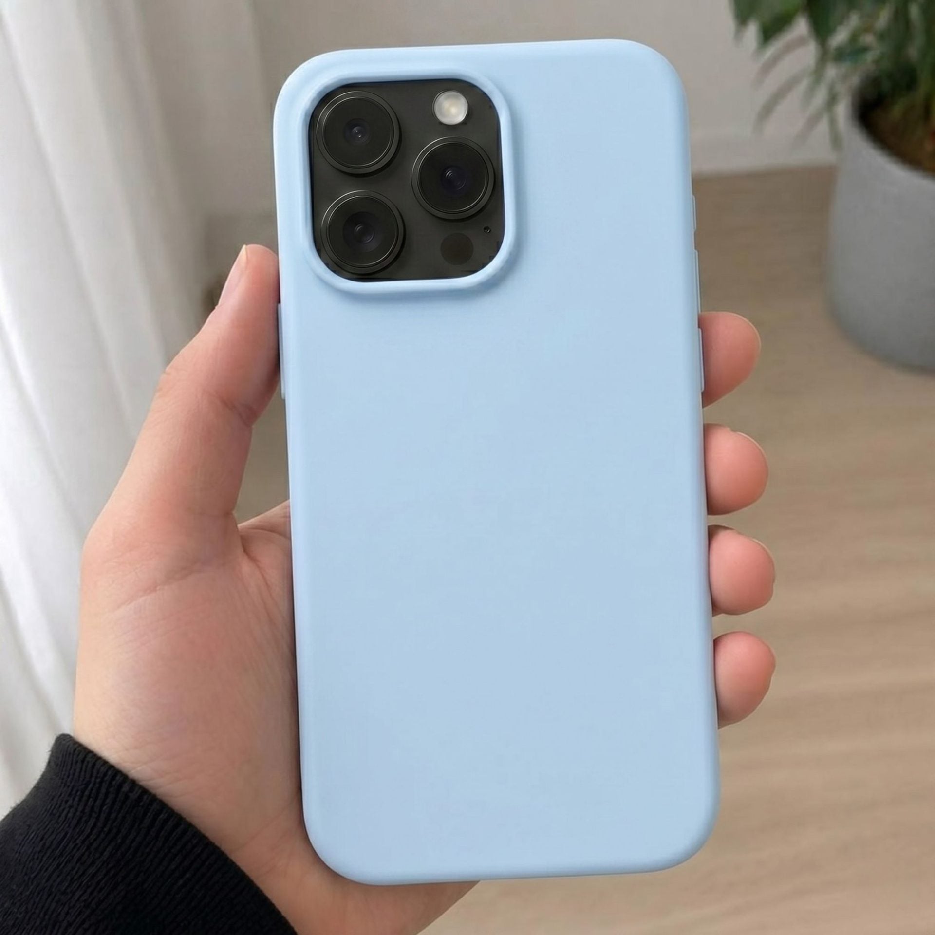 Husa de Protectie Telefon, Klevo, Compatibila cu iPhone 16 Pro, Silicon Premium Antisoc, Anti-Zgirieturi, MagSafe, Acces Camera Control, Protectie 360, Interior Microfibra, Albastru