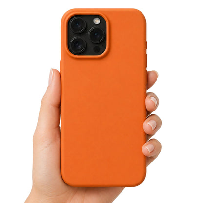 Husa de Protectie Telefon, Klevo, Compatibila cu iPhone 16 Pro, Silicon Premium Antisoc, Anti-Zgirieturi, MagSafe, Acces Camera Control, Protectie 360, Interior Microfibra, Portocaliu