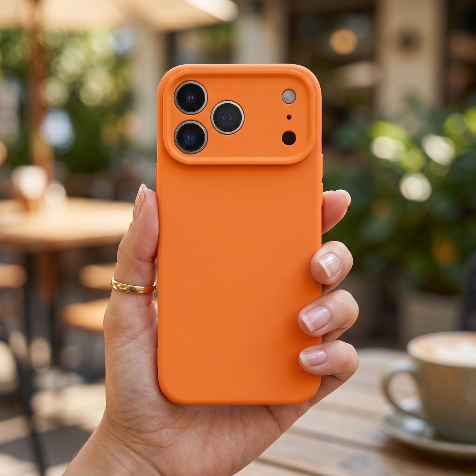 Husa de Protectie Telefon, Klevo, Compatibila cu iPhone 17 Pro Max, Silicon Premium Antisoc, Protectie Completa 360, Design Modern, Anti-Zgirieturi, Interior Microfibra, Portocaliu