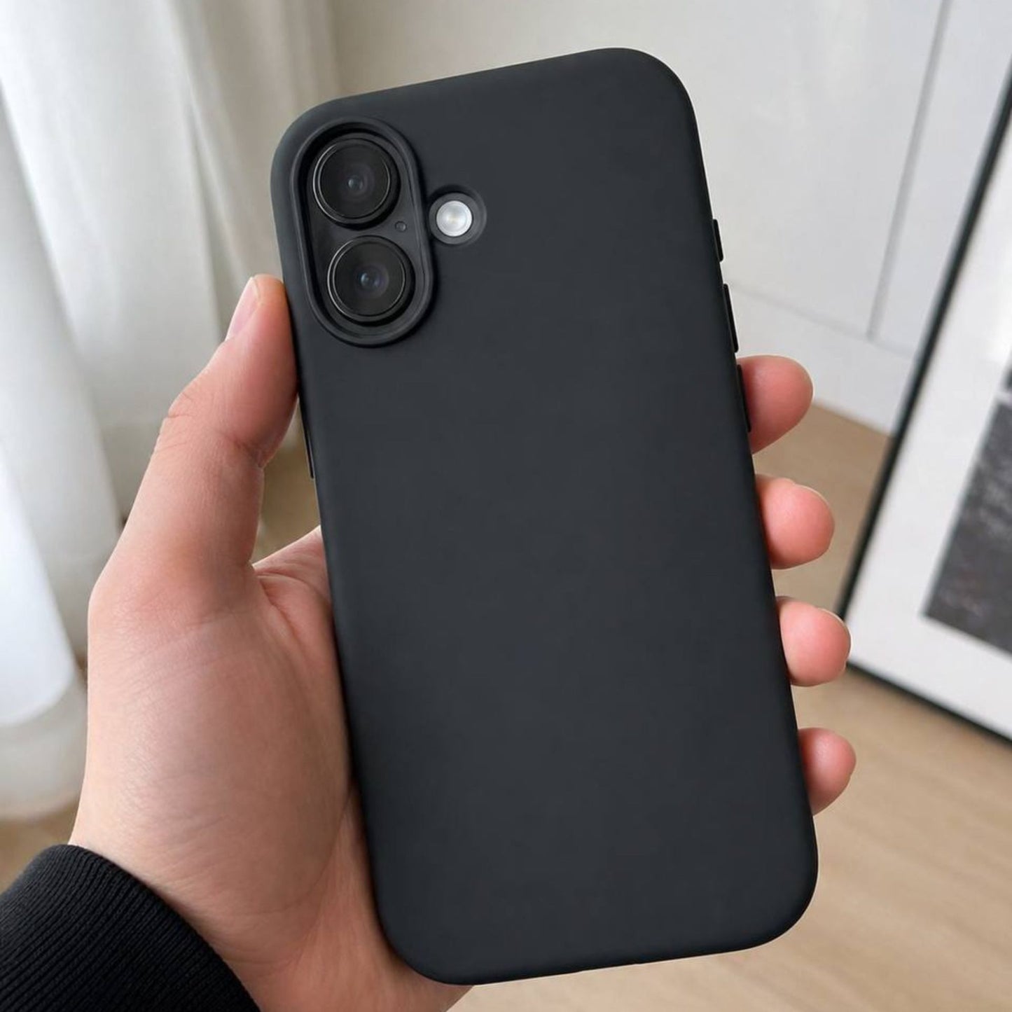 Husa de Protectie Telefon, Klevo, Compatibila cu iPhone 17 , Silicon Premium Antisoc, Protectie Completa 360, Design Modern, Anti-Zgirieturi, Interior Microfibra, Negru