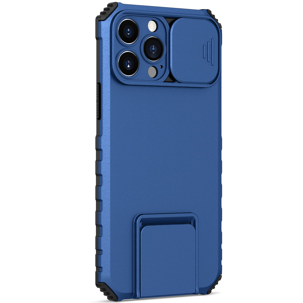 Husa Defender cu Stand pentru Samsung Galaxy A52 / A52 5G, Albastru, Suport reglabil, Antisoc, Protectie glisanta pentru camera, Klevo