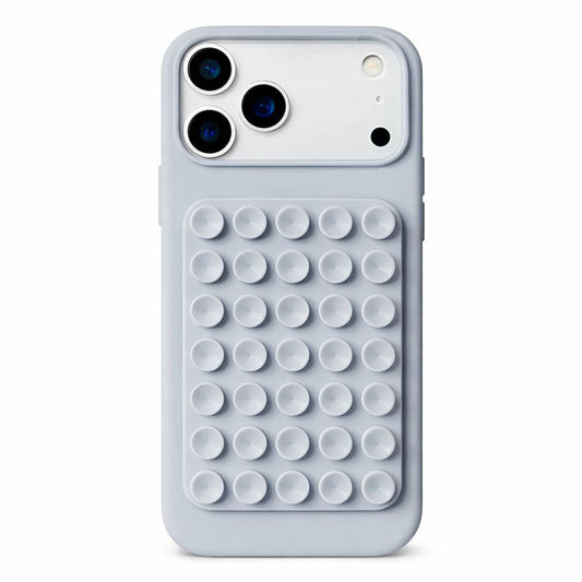 Husa din Silicon pentru iPhone 17, Klevo, Carcasa de Protectie cu Ventuze, din Cauciuc Moale Rezistenta la Socuri, Gri