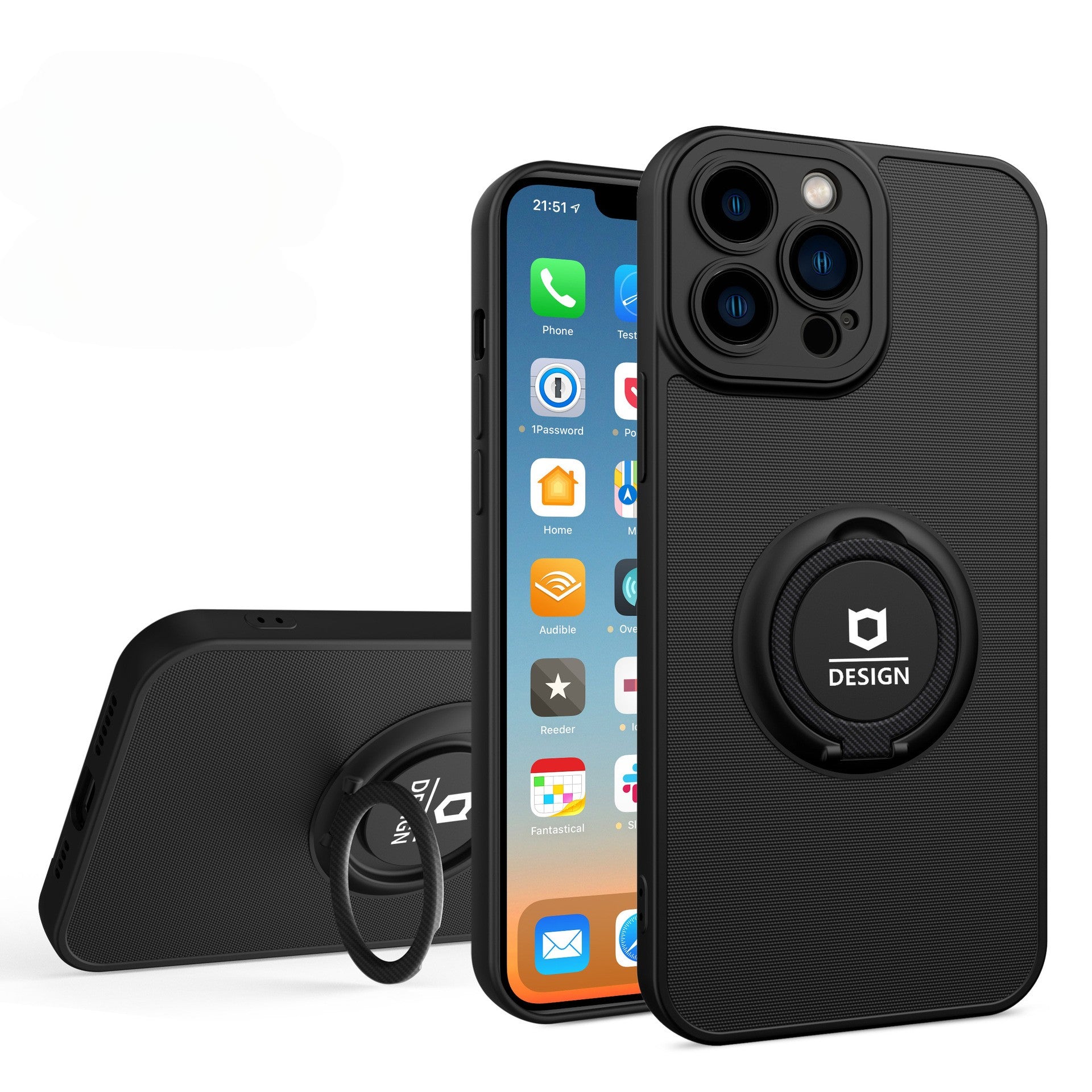Husa Telefon Eagle Eye, Klevo, Compatibila Samsung A52 5G, cu Suport Auto Magnetic si Inel, Negru