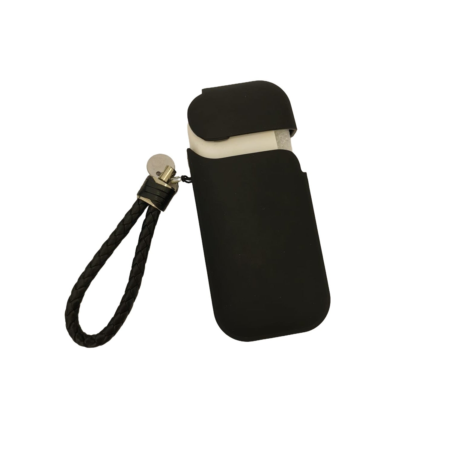 Husa Klevo pentru IQOS 2.4 Plus, Capac de Protectie, Anti Soc si Zgarieturi, Full Body, din Plastic cu Agatatoare, 11.5 x 5 x 2.3 cm, Negru