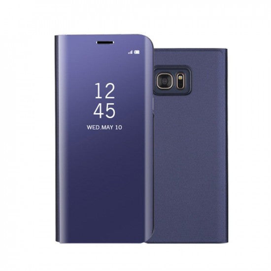 Husa Tip Carte, Klevo, Compatibila cu Huawei Mate 10 Lite, Flip Cover Oglinda, Violet