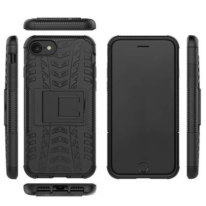 Husa protectie Klevo pentru Huawei P40 Lite E Defender Model 3 cu Suport, Negru