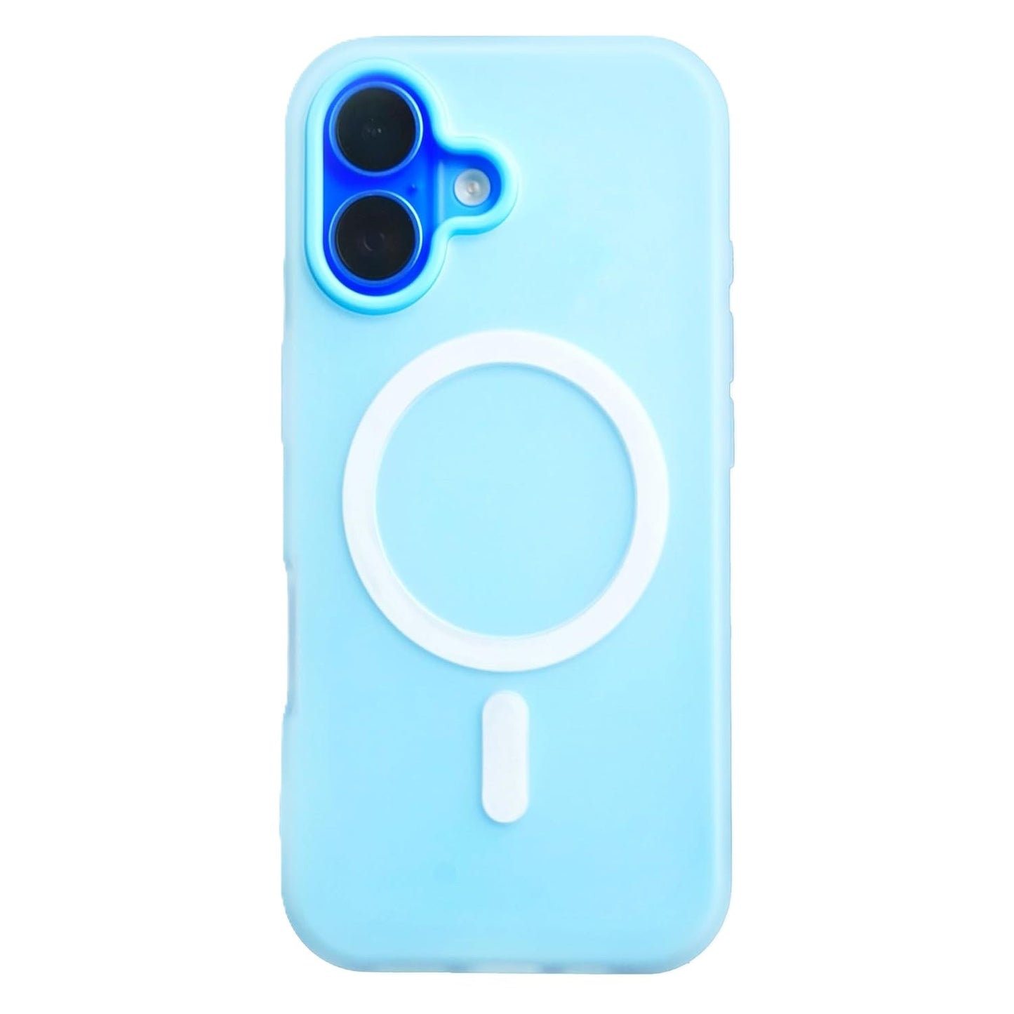 Husa Telefon Jelly Magnetic 2in1, Klevo, Compatibila cu Apple iPhone 17, din PC+TPU, Magsafe, Finisaj Mat, Albastru Deschis