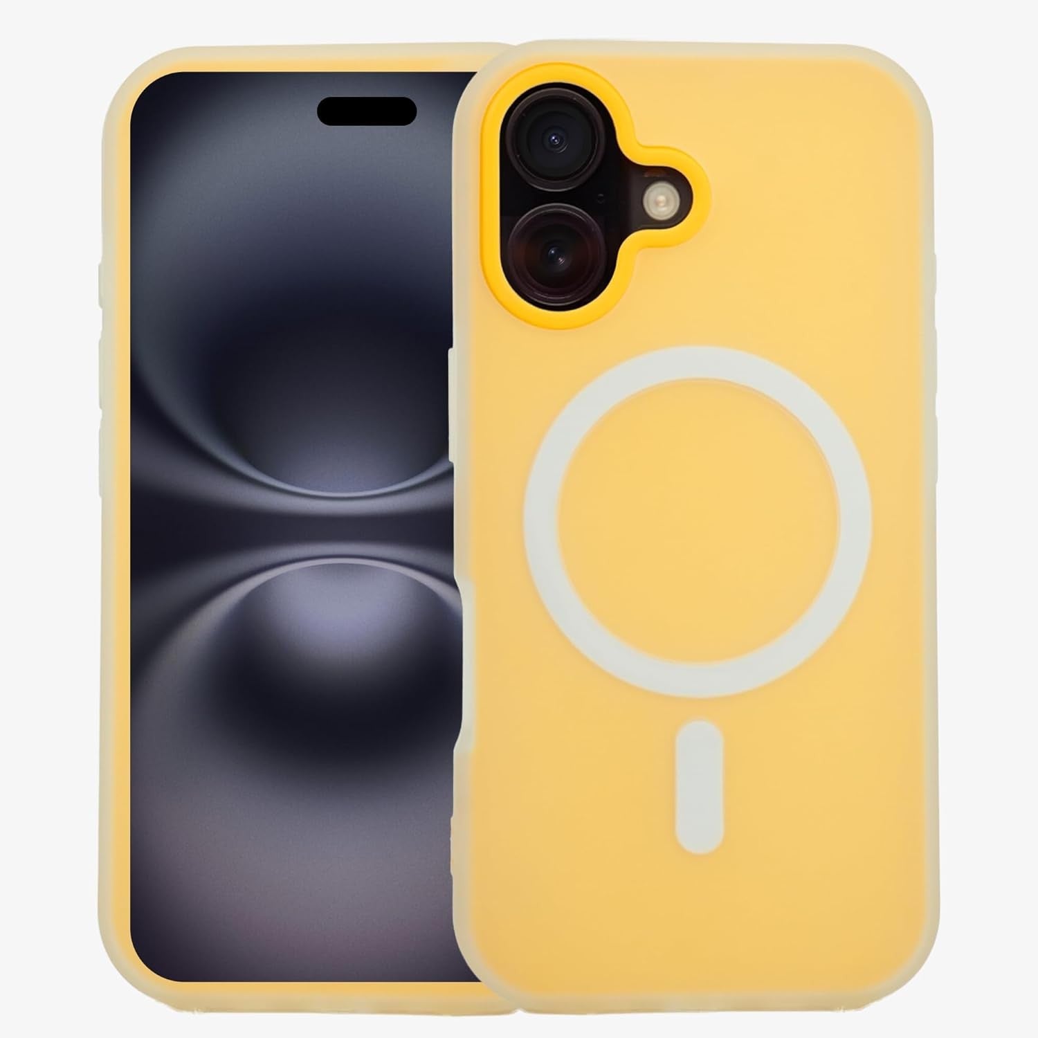 Husa Telefon Jelly Magnetic 2in1, Klevo, Compatibila cu Apple iPhone 17, din PC+TPU, Magsafe, Finisaj Mat, Portocaliu