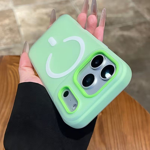 Husa Telefon Jelly Magnetic 2in1, Klevo, Compatibila cu Apple iPhone 17 Pro, din PC+TPU, Magsafe, Finisaj Mat, Verde