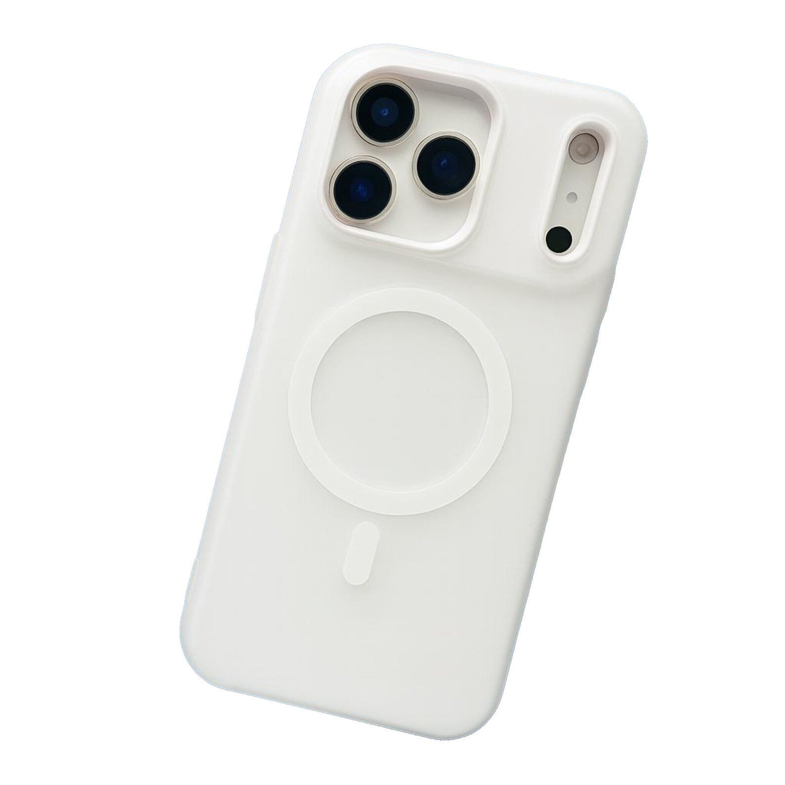 Husa Telefon Jelly Magnetic 2in1, Klevo, Compatibila cu Apple iPhone 17 Pro Max, din PC+TPU, Magsafe, Finisaj Mat, Alb
