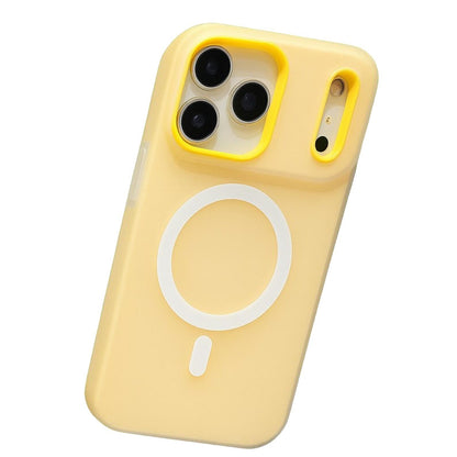 Husa Telefon Jelly Magnetic 2in1, Klevo, Compatibila cu Apple iPhone 17 Pro Max, din PC+TPU, Magsafe, Finisaj Mat, Portocaliu