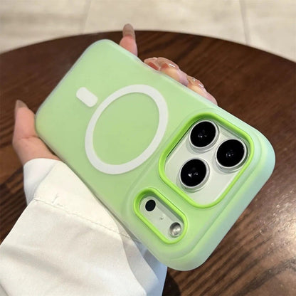 Husa Telefon Jelly Magnetic 2in1, Klevo, Compatibila cu Apple iPhone 17 Pro Max, din PC+TPU, Magsafe, Finisaj Mat, Verde