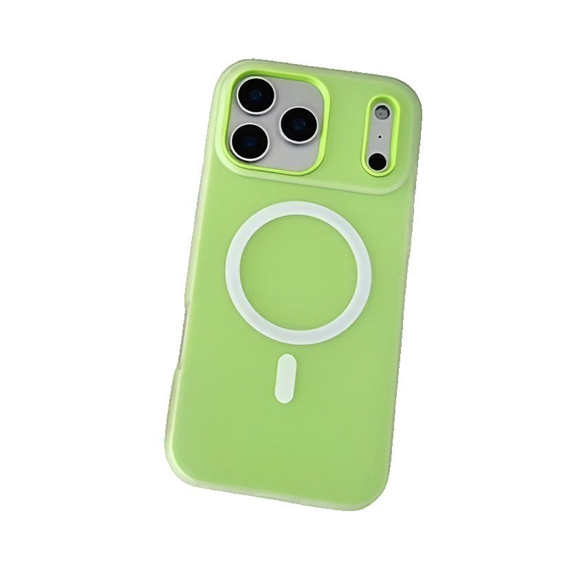 Husa Telefon Jelly Magnetic 2in1, Klevo, Compatibila cu Apple iPhone 17 Pro Max, din PC+TPU, Magsafe, Finisaj Mat, Verde