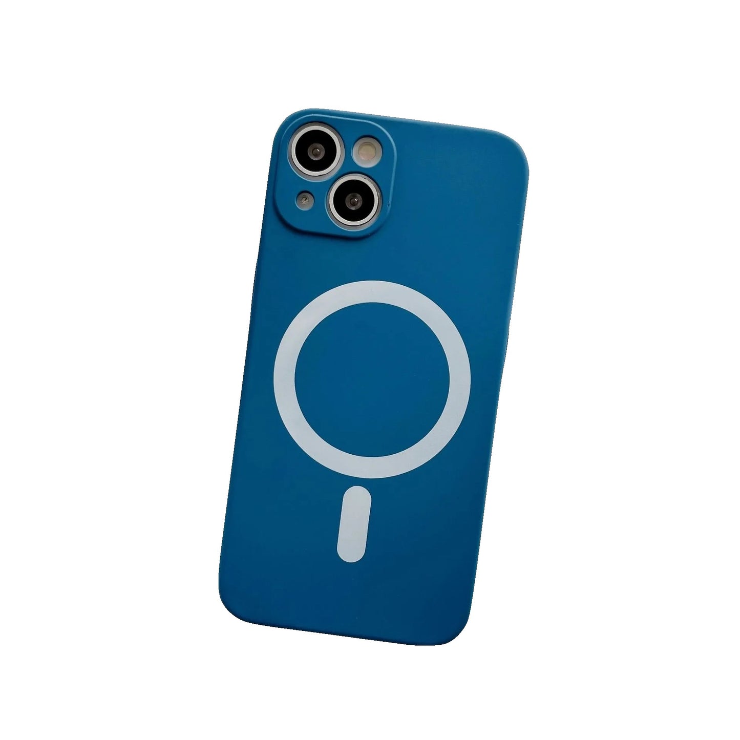 Husa MagSafe pentru Apple iPhone 13 Pro, Silicon, Protectie pentru camera, Magnetica, Incarcare Wireless,  Klevo, Albastru