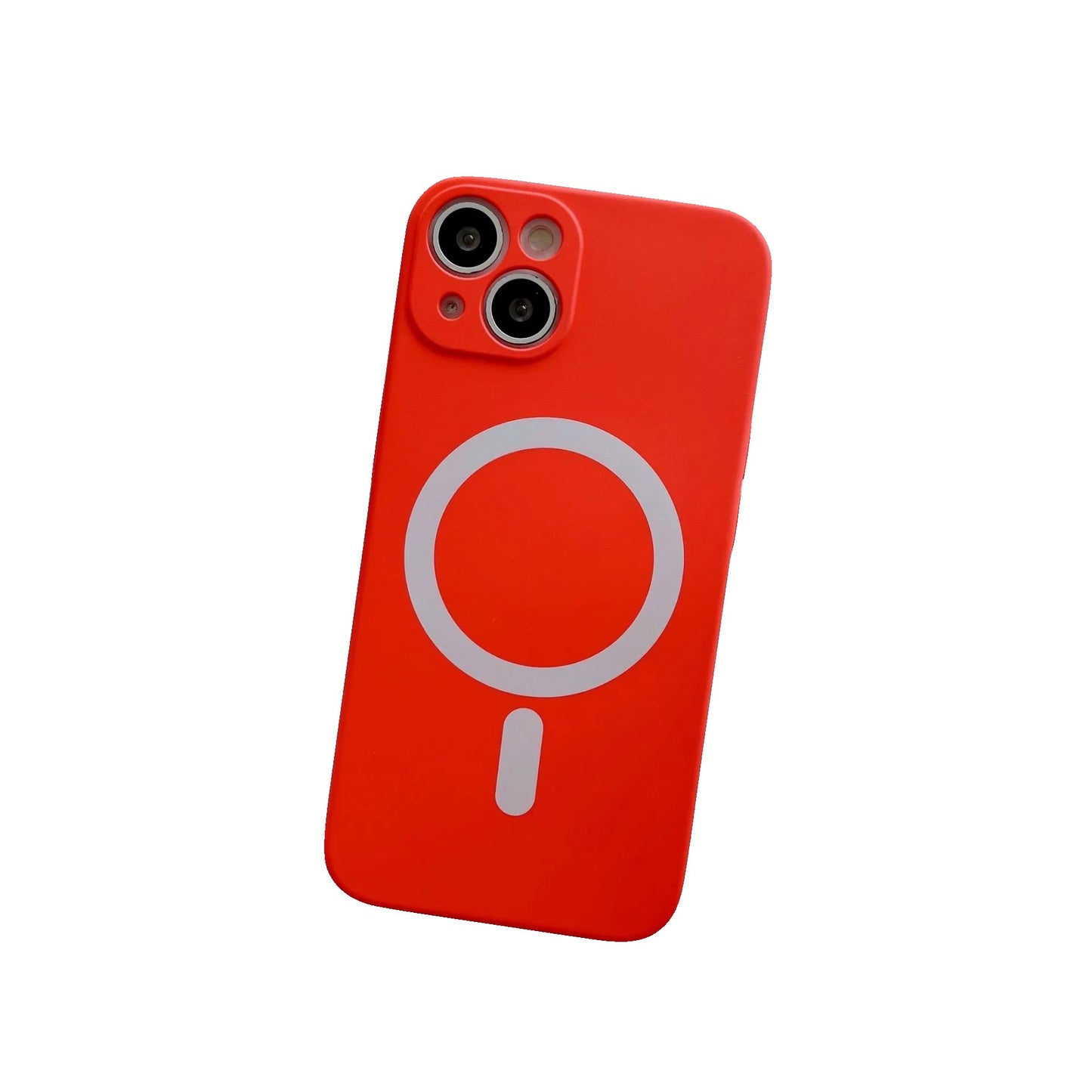 Husa MagSafe pentru Apple iPhone 12 Pro, Silicon, Protectie pentru camera, Magnetica, Incarcare Wireless,  Klevo, Rosu