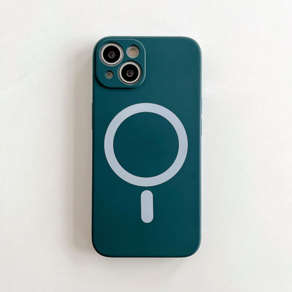 Husa MagSafe pentru Apple iPhone 14 Pro Max, Silicon, Protectie pentru camera, Magnetica, Incarcare Wireless,  Klevo, Verde