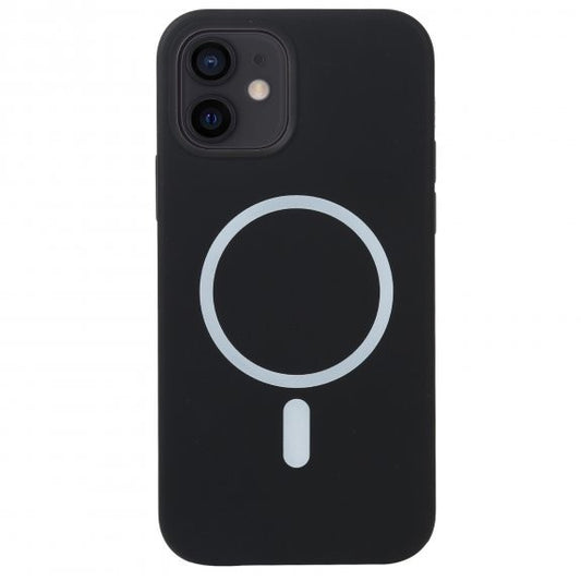 Husa MagSafe liquid large hole magnetic shell pentru Apple iPhone 13 Pro, Full Cover, Liquid Silicone, Magnetica, Incarcare Wireless, Klevo, Negru