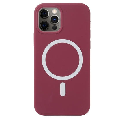 Husa MagSafe liquid large hole magnetic shell pentru Apple iPhone 14 Pro Max, Full Cover, Liquid Silicone, Magnetica, Incarcare Wireless, Klevo, Mov