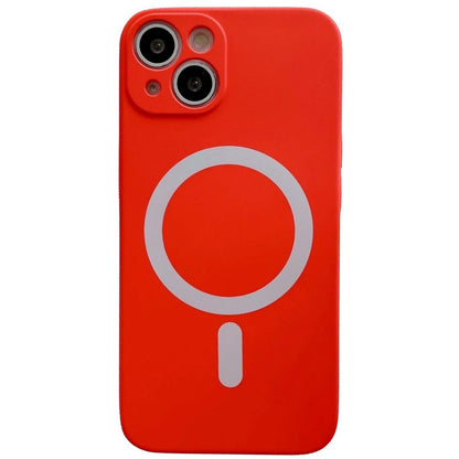 Husa MagSafe pentru Apple iPhone 12 Pro, Silicon, Protectie pentru camera, Magnetica, Incarcare Wireless,  Klevo, Rosu