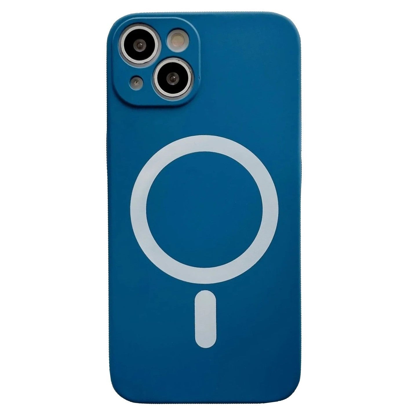 Husa MagSafe pentru Apple iPhone 14, Silicon, Protectie pentru camera, Magnetica, Incarcare Wireless,  Klevo, Albastru