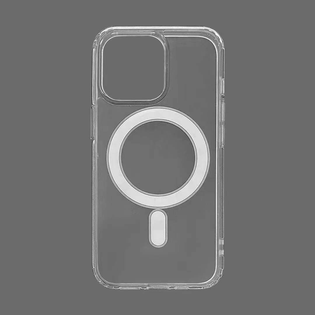 Husa MagSafe Silicone Acryl pentru iPhone 14 Pro, Klevo, ambalaj Blister Transparenta