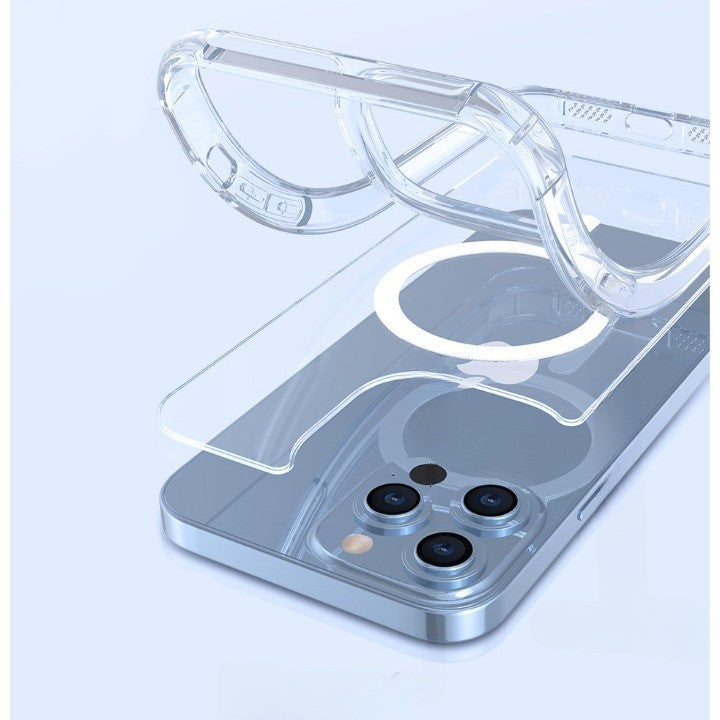 Husa MagSafe Silicone pentru iPhone 14 Pro Max, Klevo, Transparenta