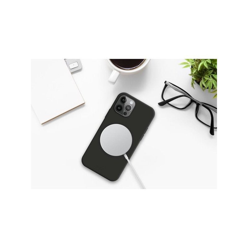 Husa protectie Klevo pentru iPhone 14 Pro Max Mag Safe, 2 in 1 incarcare si magnet, Soft silicone, Negru