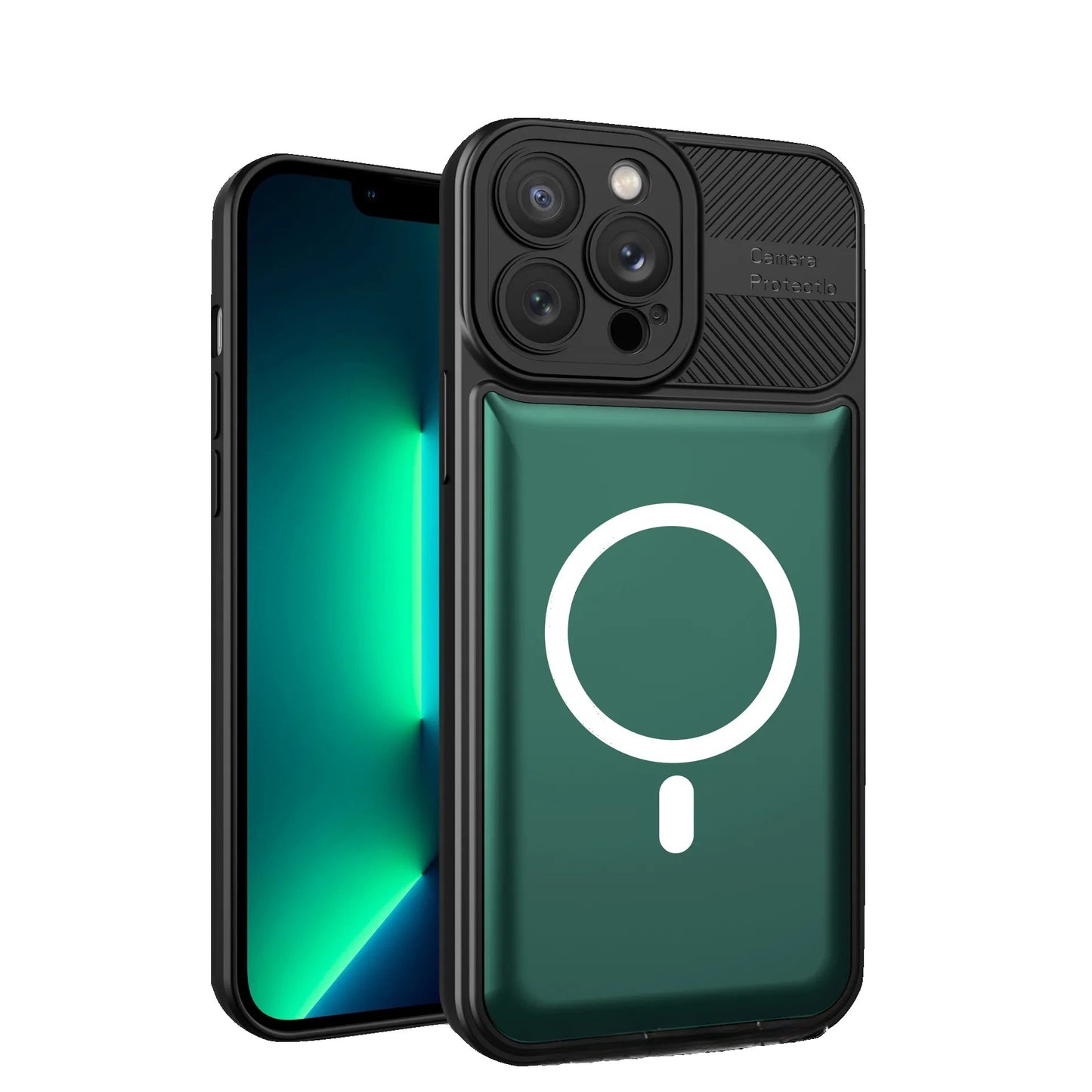 Husa pentru Apple iPhone 14 Pro Max MagSafe, Urban Armor, Klevo, Verde inchis, suport magnetic