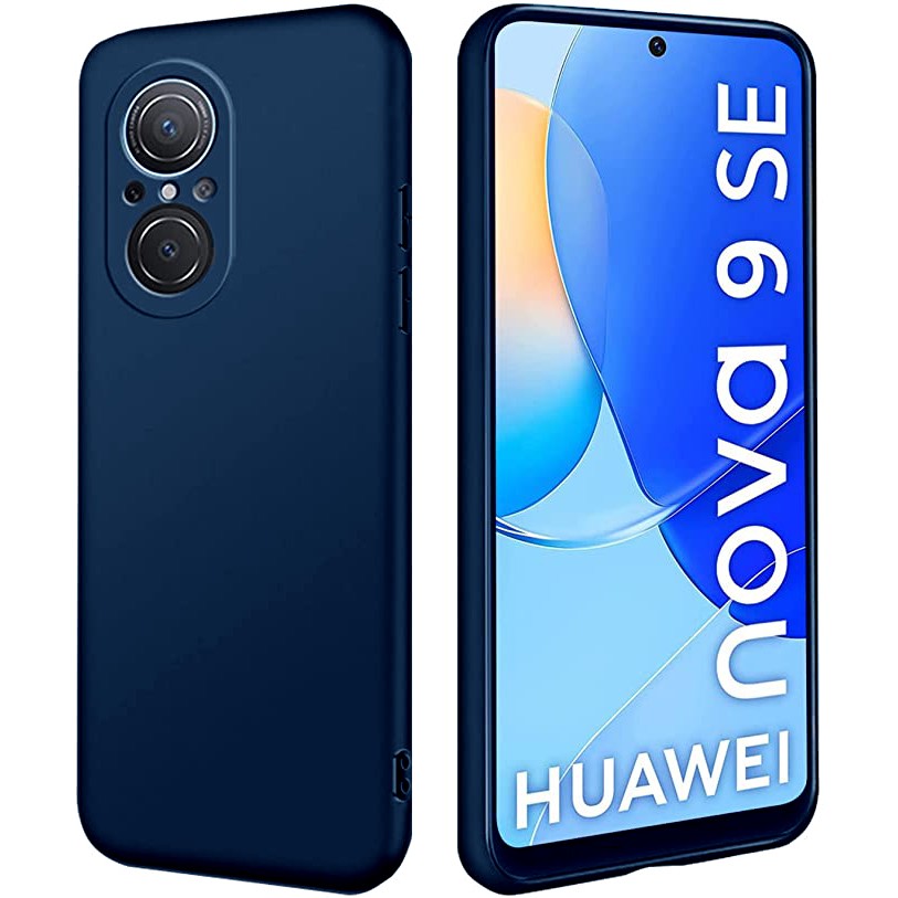 Husa Matte TPU pentru Huawei NOVA 9 SE, Klevo, Silicon Slim, Protectie Antisoc, Navy Blue