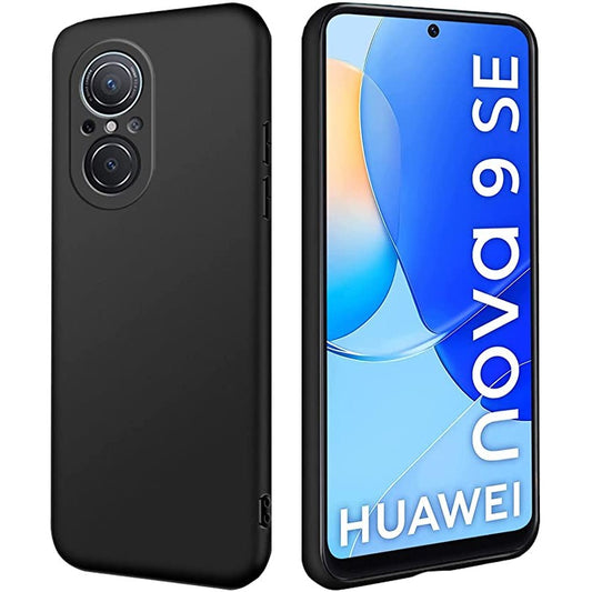 Husa Matte TPU pentru Huawei NOVA 9 SE, Klevo, Silicon Slim, Protectie Antisoc, Negru