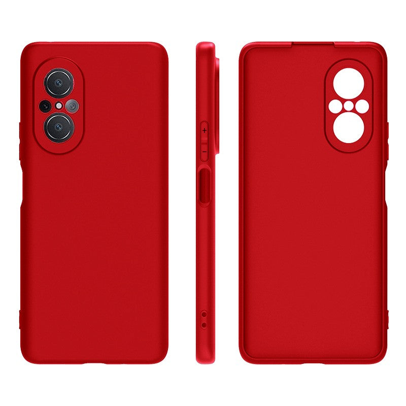 Husa Matte TPU pentru Huawei NOVA 9 SE, Klevo, Silicon Slim, Protectie Antisoc, Rosu