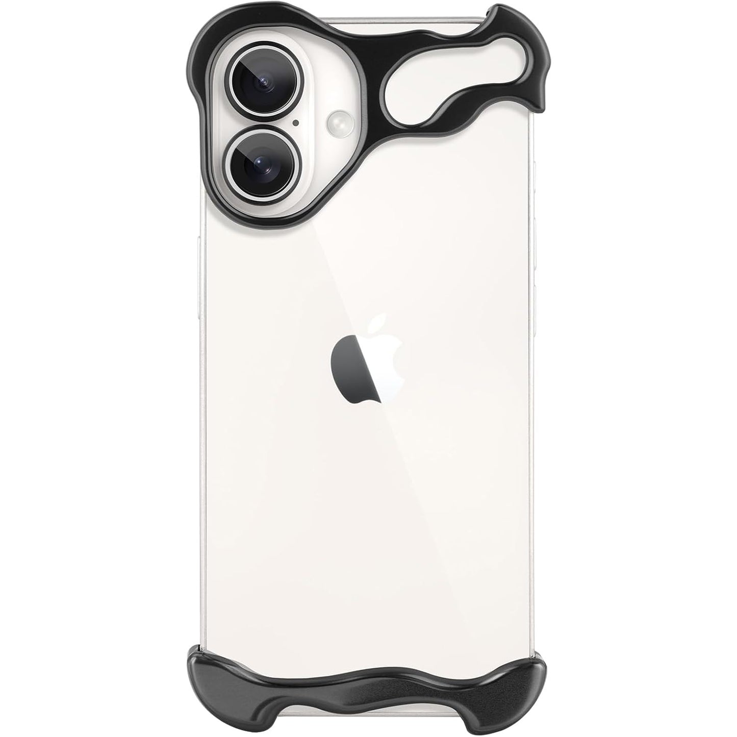 Husa Metalica Compatibila cu iPhone 16 Plus, Klevo, Protectie pentru Colturile Telefonului si Camera, Aliaj, Antisoc, Antizgariere, Negru