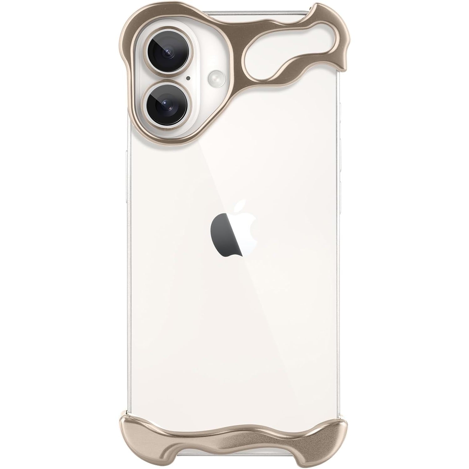 Husa Metalica Compatibila cu iPhone 16 Plus, Klevo, Protectie pentru Colturile Telefonului si Camera, Aliaj, Antisoc, Antizgariere, Auriu