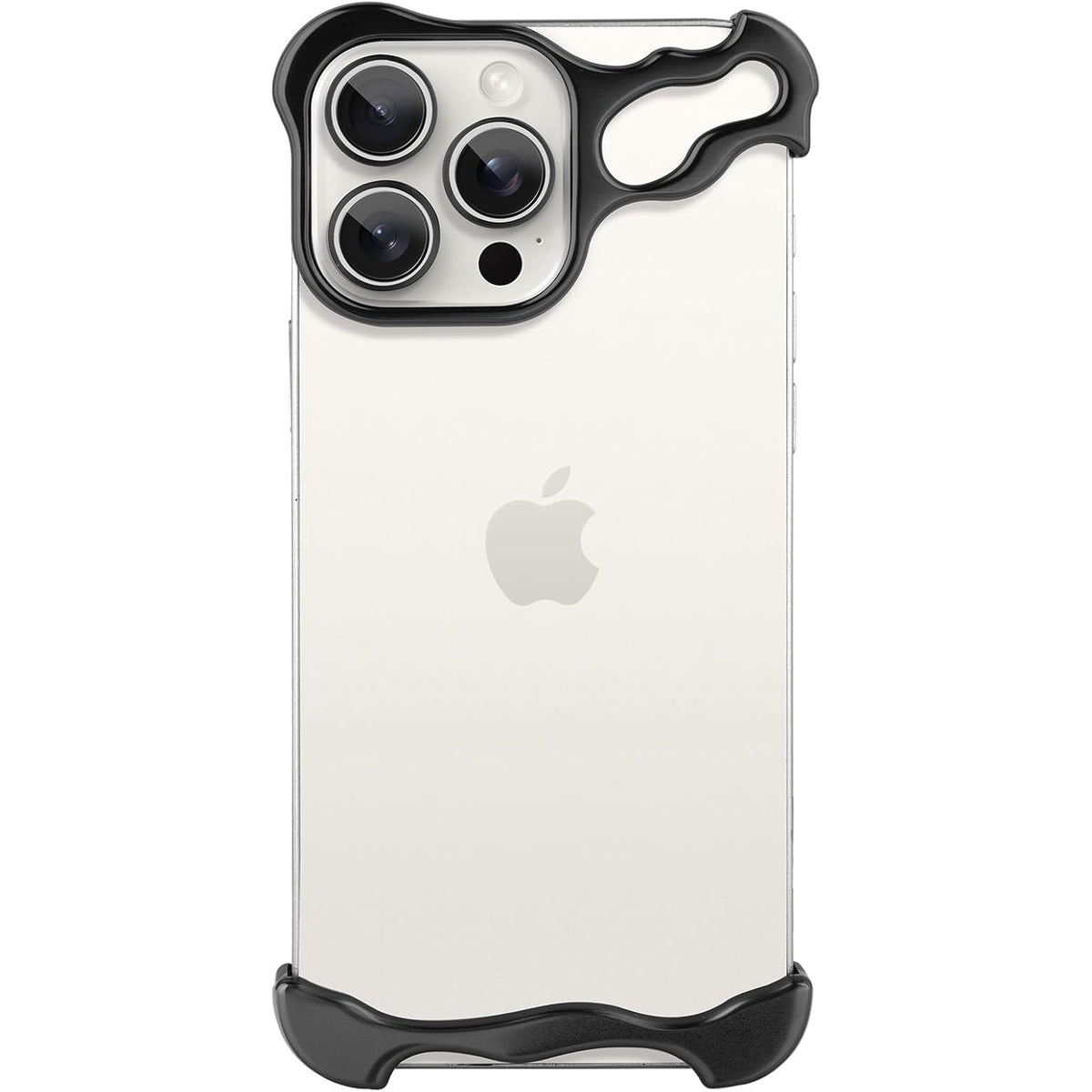 Husa Metalica Compatibila cu iPhone 16 Pro, Klevo, Protectie pentru Colturile Telefonului si Camera, Aliaj, Antisoc, Antizgariere, Negru