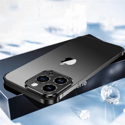Husa Metalica Edgeless Compatibila cu iPhone 16, Klevo, Protectie pentru Colturi si Camera, Aliaj Aluminiu, Antisoc, Antizgariere, Negru
