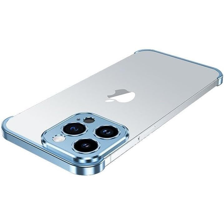 Husa Metalica Edgeless Compatibila cu iPhone 16, Klevo, Protectie pentru Colturi si Camera, Aliaj Aluminiu, Antisoc, Antizgariere, Albastru