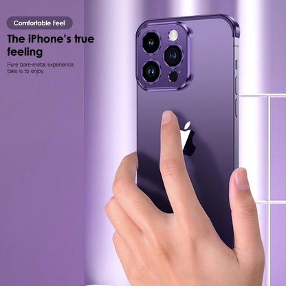 Husa Metalica Edgeless Compatibila cu iPhone 16 Plus, Klevo, Protectie pentru Colturi si Camera, Aliaj Aluminiu, Antisoc, Antizgariere, Mov