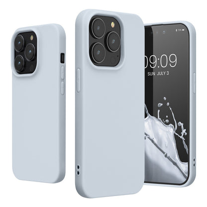 Husa pentru Apple iPhone 14 Klevo, Liquid Silicone, cu Microfibra pe interior, Protectie Antisoc, Grey, Gri