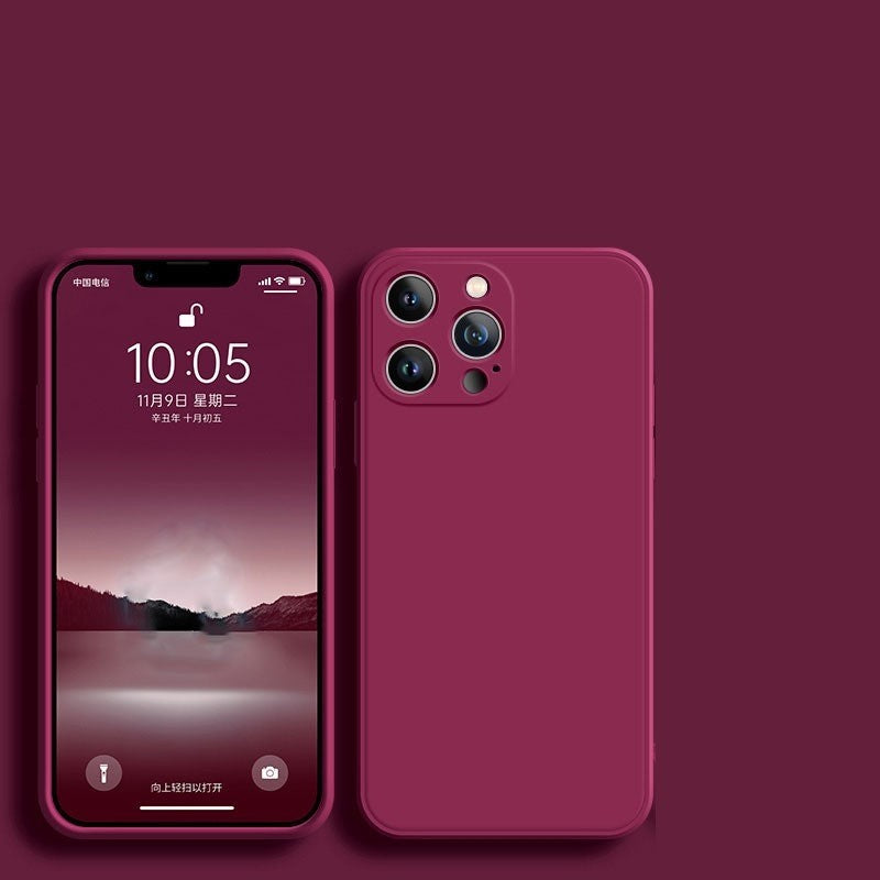Husa pentru Apple iPhone 14 Klevo, Liquid Silicone, cu Microfibra pe interior, Protectie Antisoc, Wine red, Claret