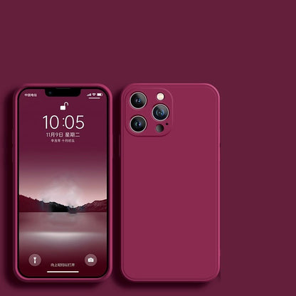 Husa pentru Apple iPhone 14 Klevo, Liquid Silicone, cu Microfibra pe interior, Protectie Antisoc, Wine red, Claret