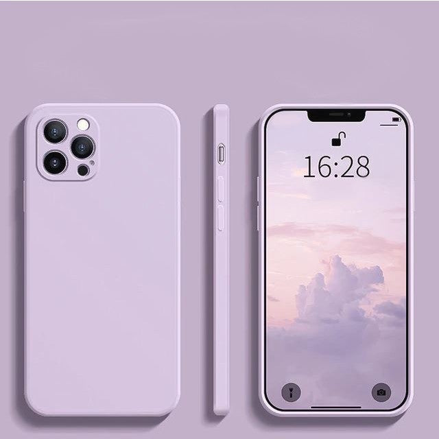 Husa pentru Apple iPhone 14 Plus Klevo, Liquid Silicone, cu Microfibra pe interior, Protectie Antisoc, Grass purple, Mov